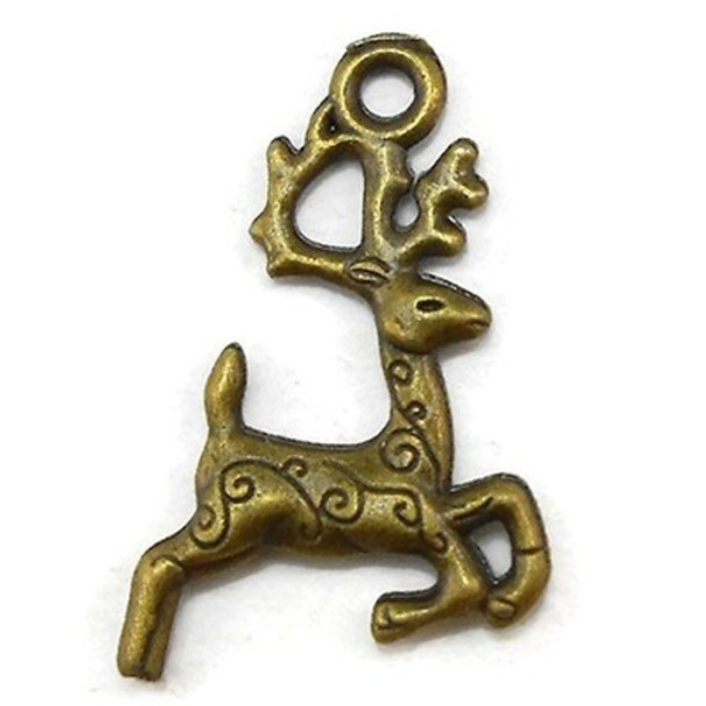 8pcs Christmas‎ Reindeer Charms, deer charms for jewelry making